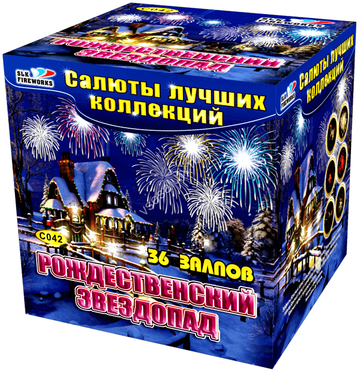 Фейерверк Рождественский звездопад 36 выстрелов