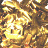Хлопушка 60см Конфетти фольга золотое (прямоугольники)