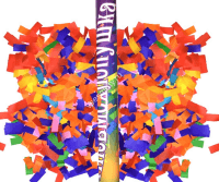 Хлопушка 60см Конфетти бумажное разноцветное (прямоугольники)
