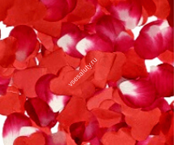 Хлопушка 60см Лепестки роз и Сердца бумажные (фигурки лепестки, сердца)