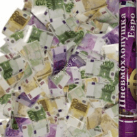 Хлопушка 40см Деньги Евро бумажные (евро)